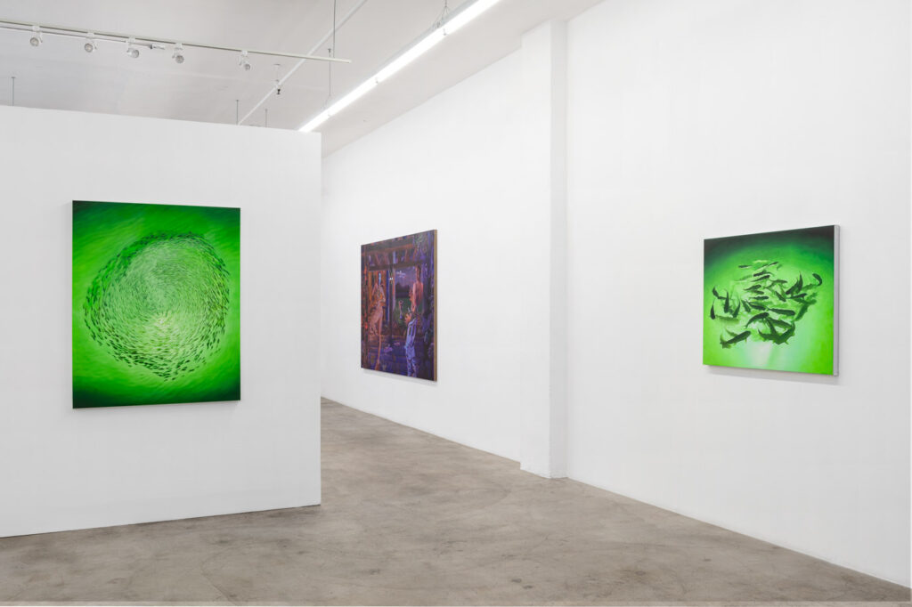 Exhibition view of "Oceans of Time" at Château Shatto Gallery in Los Angeles.