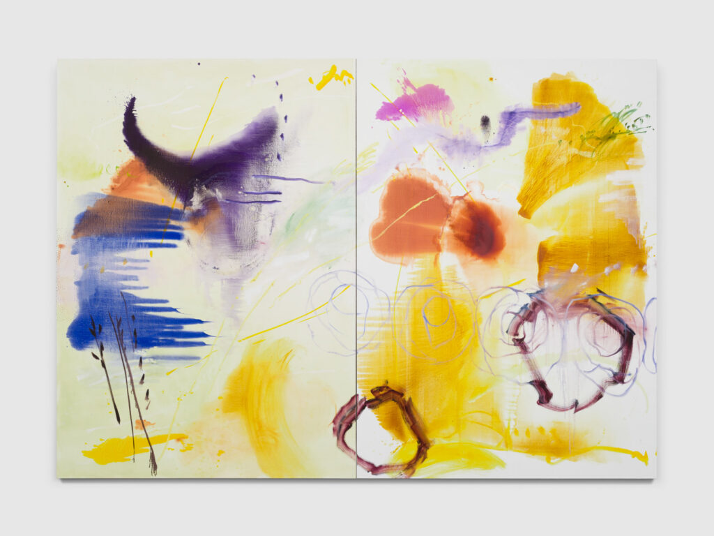 Diptych abstract painting by Emma McIntyre